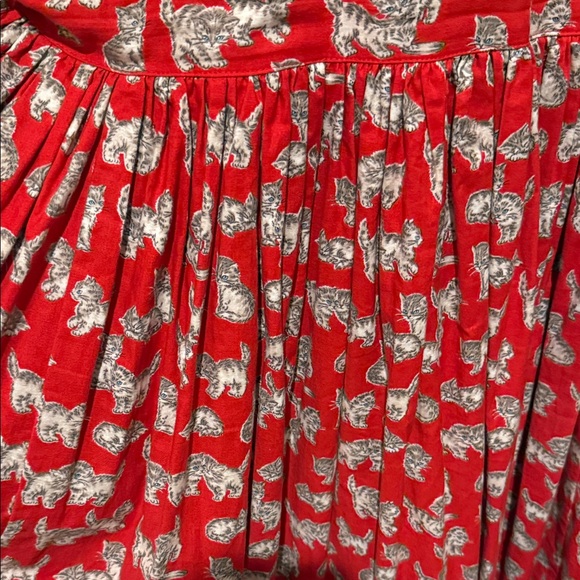 Bernie Dexter Red Kelly Dress with Kitten Print 2X - Picture 10 of 10